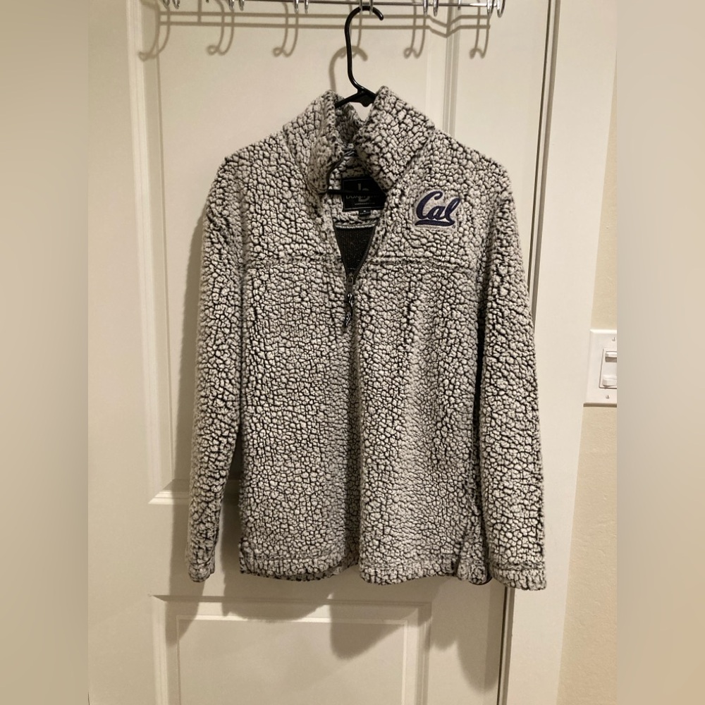 Women's University of California - CAL Gray Fleece 1/4 zip pullover - size small